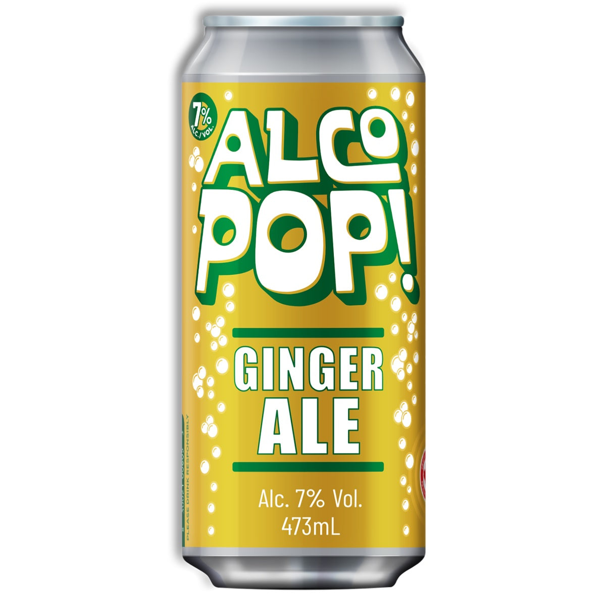 AlcoPop 473ml CAN - GINGER ALE