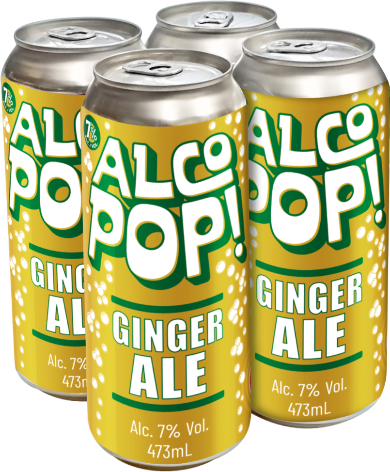 AlcoPop 473ml CAN - GINGER ALE