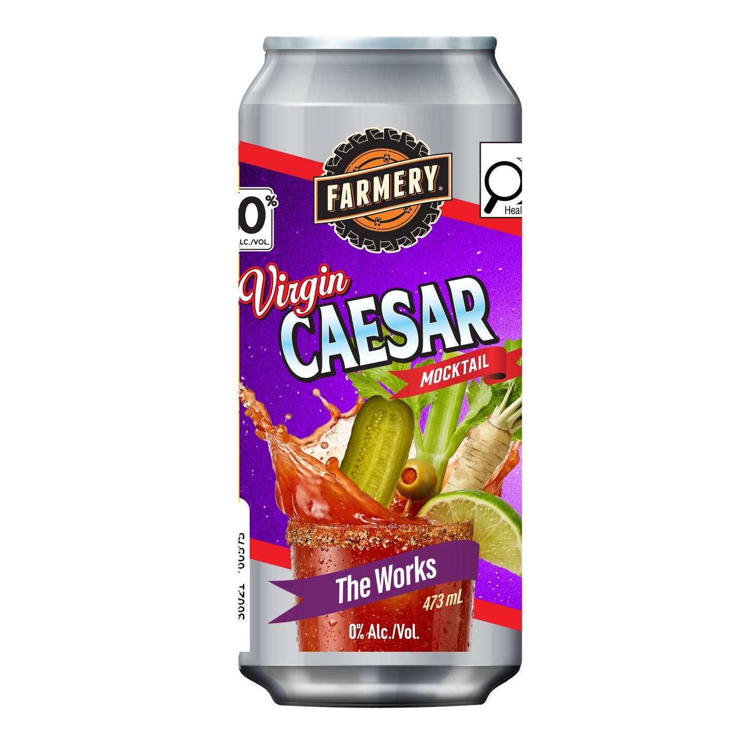 Virgin Caesar Mocktail 473ml - The WORKS - Farmery Estate Brewing Company Inc.-non alc