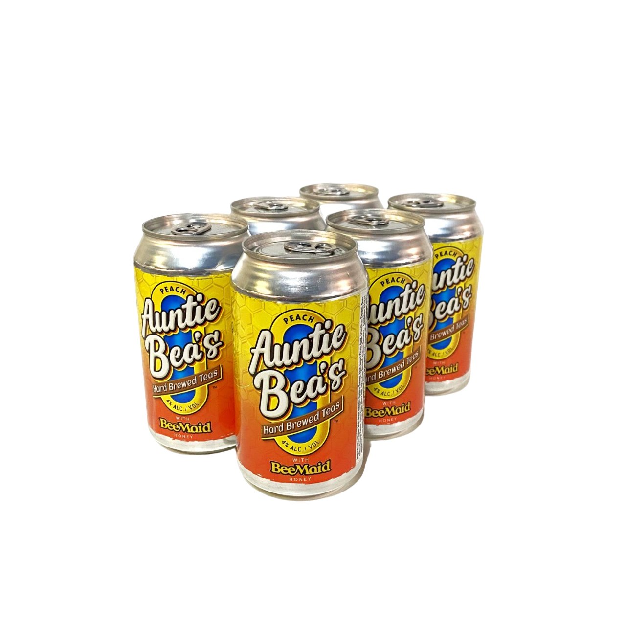 Auntie Bea's Hard Brewed Teas PEACH - (6x355ml) - Farmery Estate Brewing Company Inc.-Beer