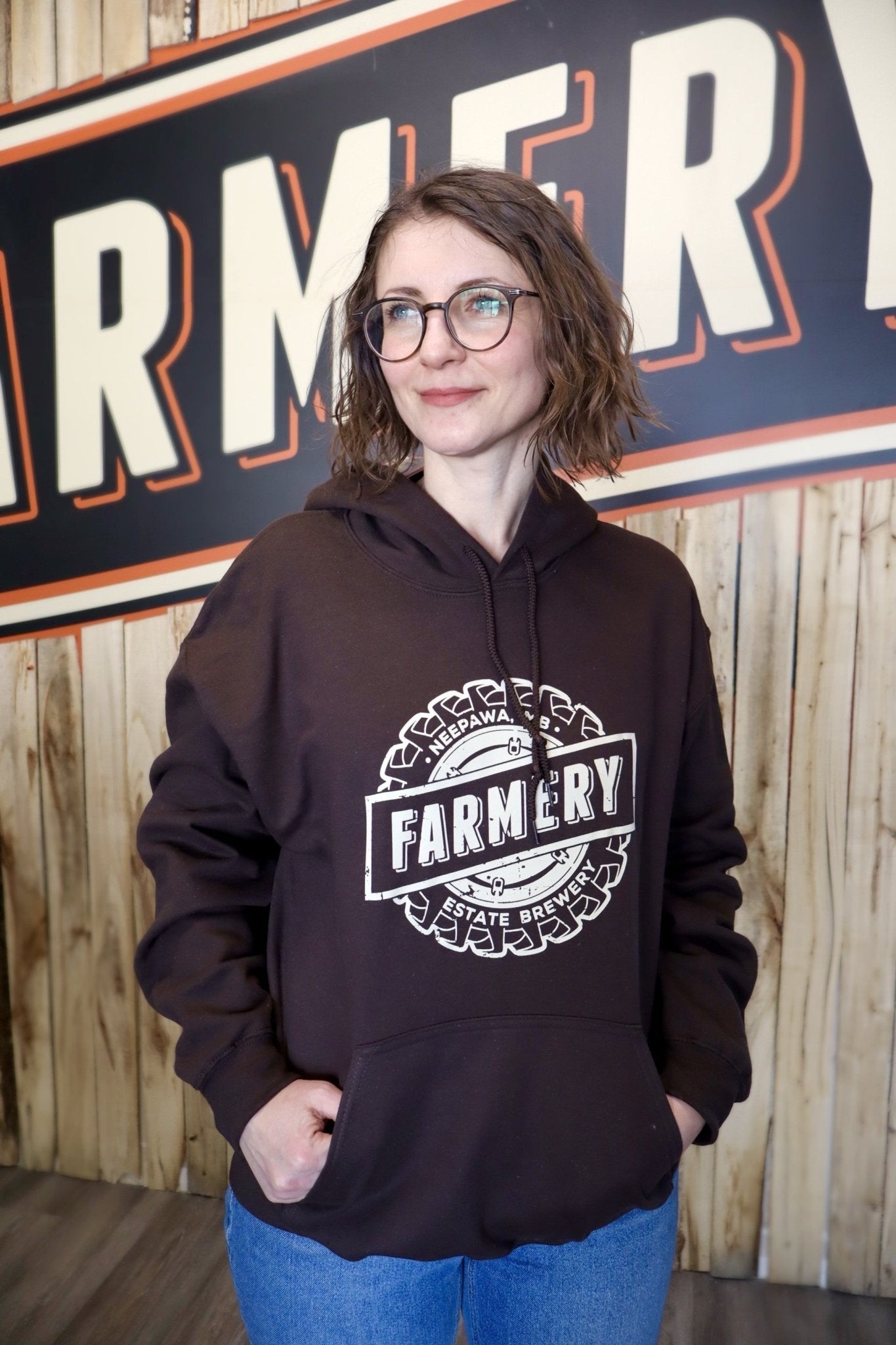 Farmery Hoodie (XOL) Chocolate - Farmery Estate Brewing Company Inc. - 