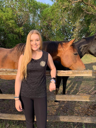 Women's Black Marble Tank Top - Farmery Estate Brewing Company Inc.-Tank Tops